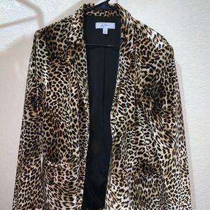 Libby Edelman Velvet Leopard Blazer